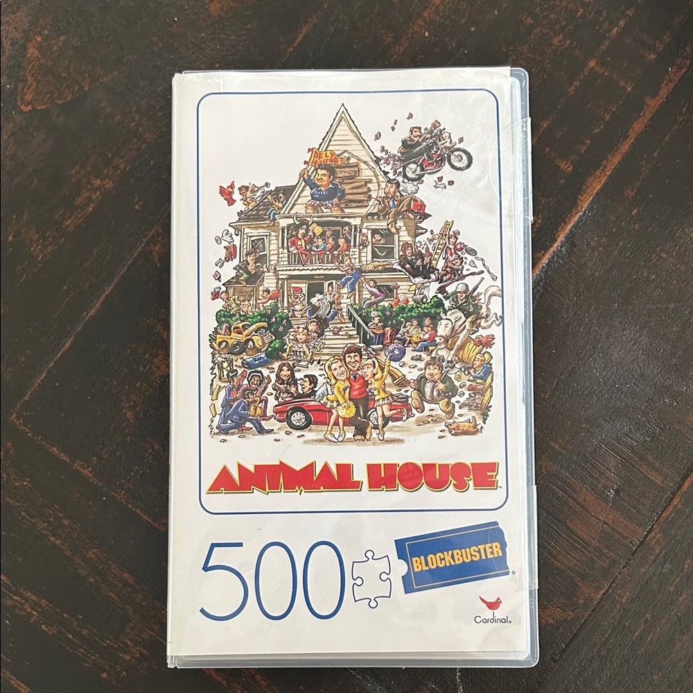 Animal House 500-Piece Puzzle by Cardinal - Blockbuster Video-Like Case